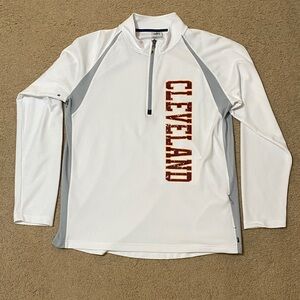 Alo Q-Zip - White Long Sleeve Cleveland Pullover
